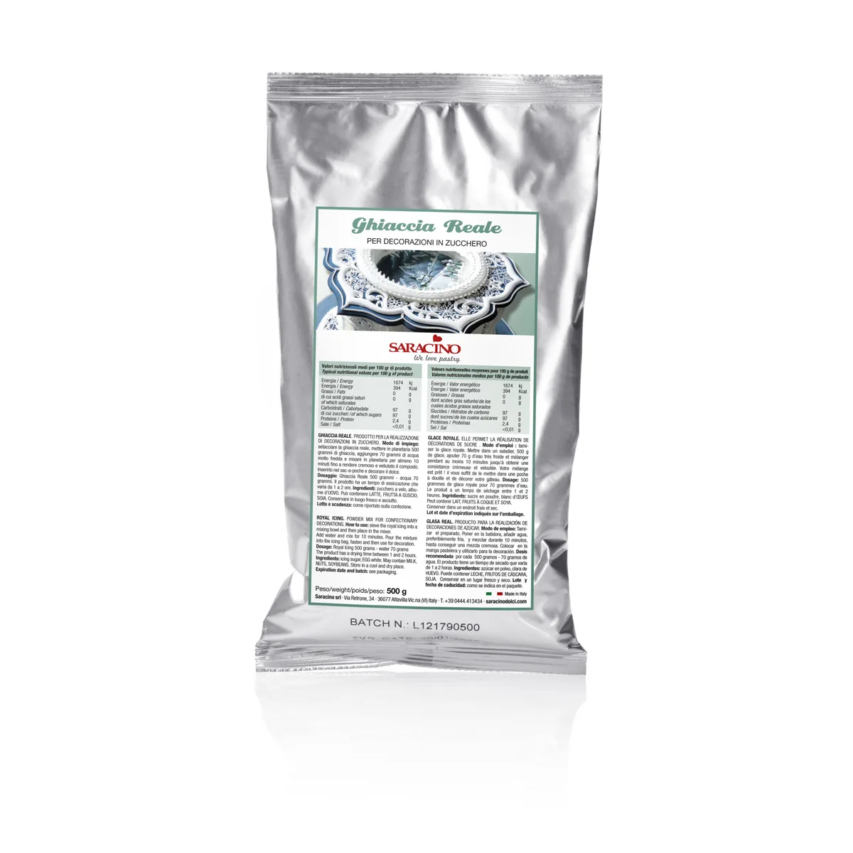 Ghiaccia reale, verpakking van 500 g