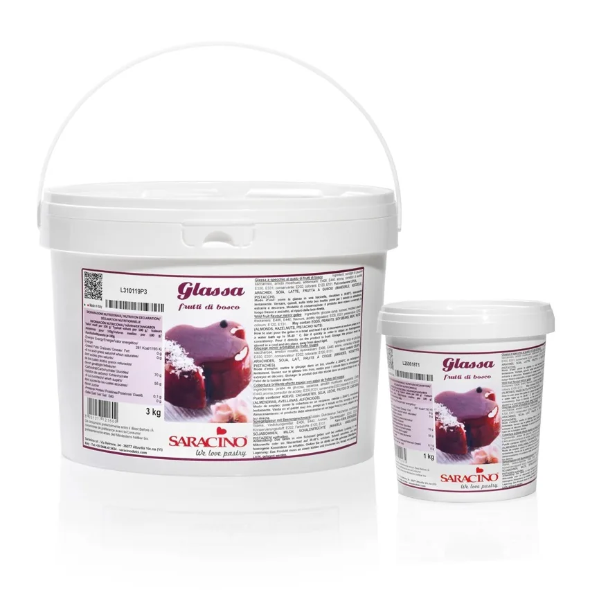 Glassa a specchio bosvruchten, verpakking van 3 kg