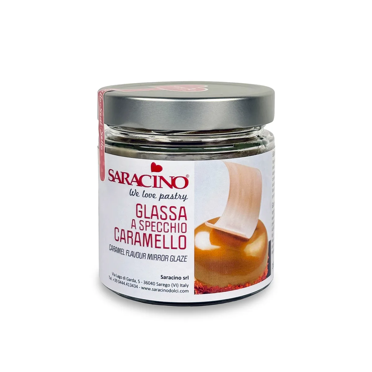 Glassa a specchio karamelsmaak, verpakking van 350 g