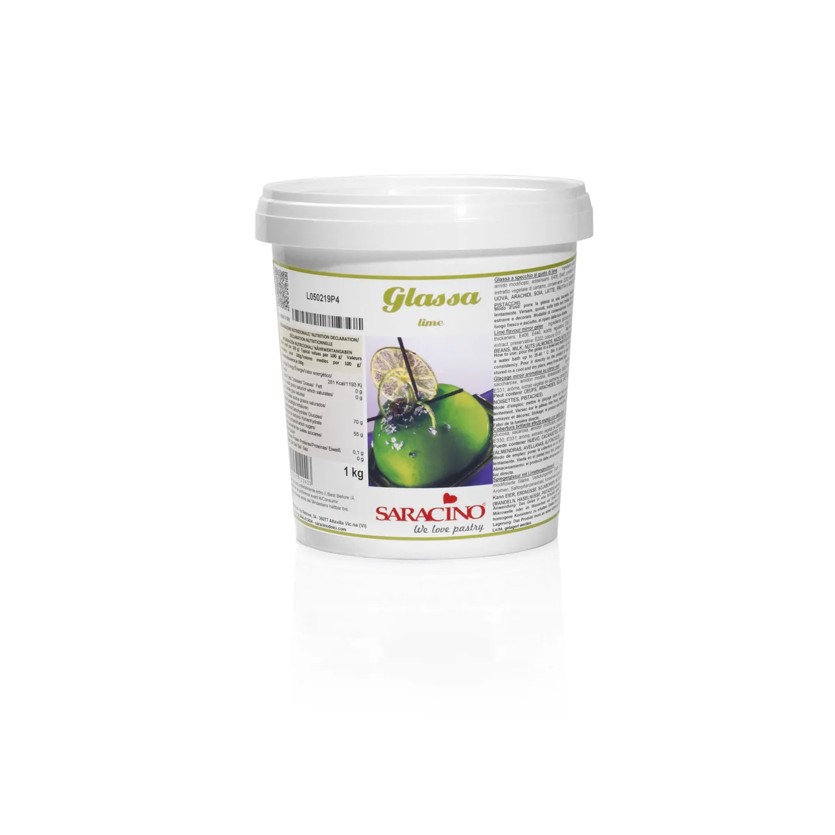 Glassa a specchio limoen, verpakking van 1 kg