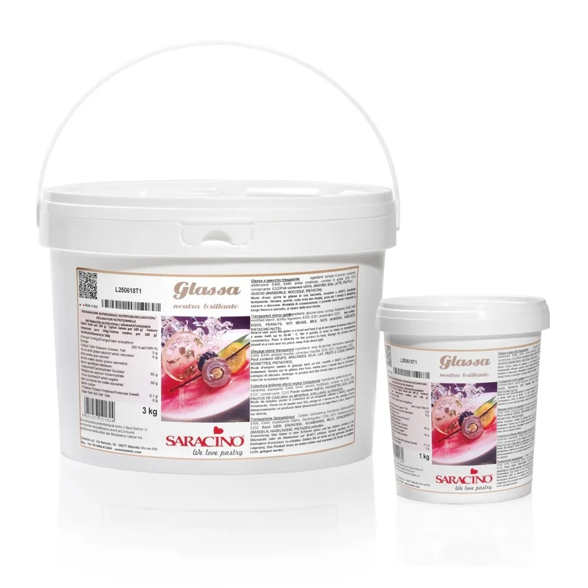 Glassa a specchio neutraal transparant, verpakking van 3 kg